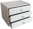 Металлический 3-ящичный органайзер Garnelle SD-D3 RAL9003 1