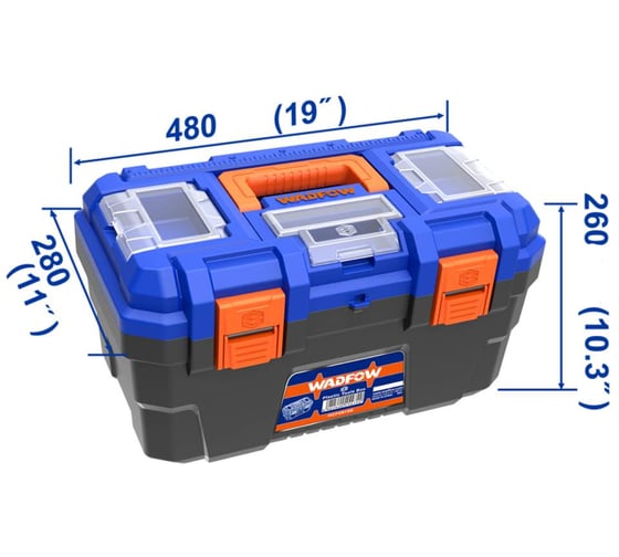 Ящик для инструмента WADFOW 480х280х260 мм, 18 кг WTB1319