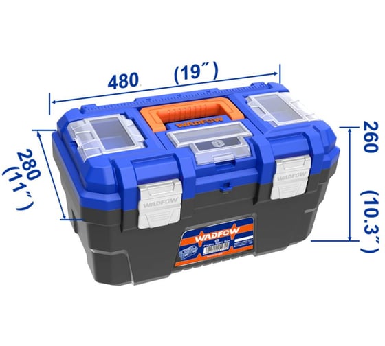 Ящик для инструмента WADFOW 480х280х260 мм, 18 кг WTB3319