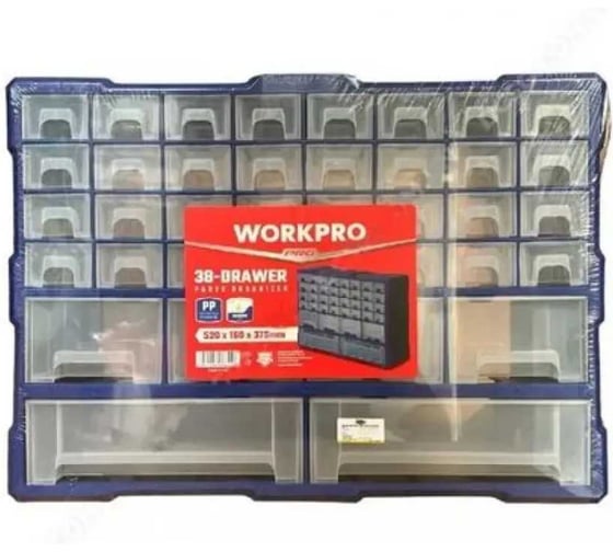 Органайзер пластиковый Workpro PRO 38 выдвижных ящичков WP283009