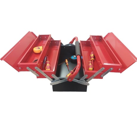 Металлический ящик для инструментов BIST 5-ти секционный, 420x200x200 мм BWD1327C