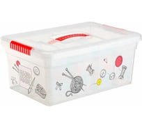 Ящик органайзер FunBox GIY 10л с ручкой, 12 вставок S + 2 лотка S 50060