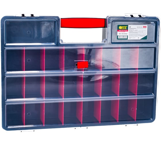Ящик-органайзер для крепежа 18" (460х320х80 мм) FIT 65650