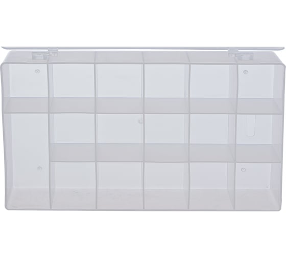 Ящик-органайзер прозрачный для крепежа (275х185х42 мм) FIT 65641