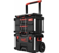 Набор №2 Milwaukee PACKOUT ящик на колесах, ящик с 2-мя выдвижными отсеками, тонкий органайзер 4932479957