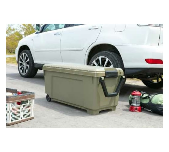 Экспедиционный ящик IRIS OHYAMA IRIS OUTDOOR BOX 1000 хаки, 160 литров, 100x50x50 см ODB1000BKH