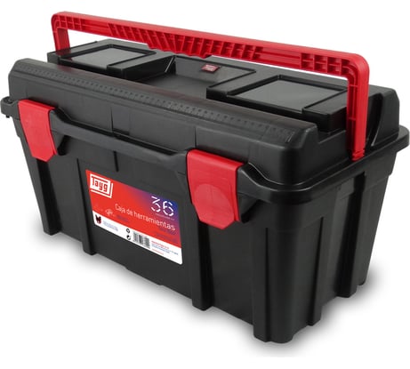 Ящик для инструмента Tayg №36 черный, глубокий лоток, футляр, ручка-фиксатор, 580x285x290 мм 136009