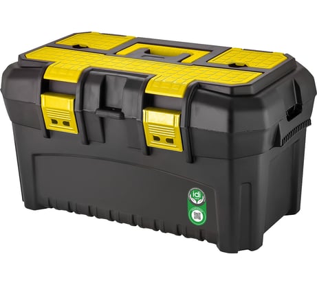 Ящик для инструментов Idiland saturn 19,5, 490x290x270 мм, с органайзером и вставкой черный 692214022ЧЕР 221402230/01