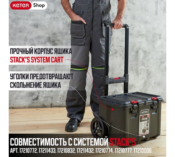 Ящик для инструментов KETER Stack's System Cart Pack N 251493