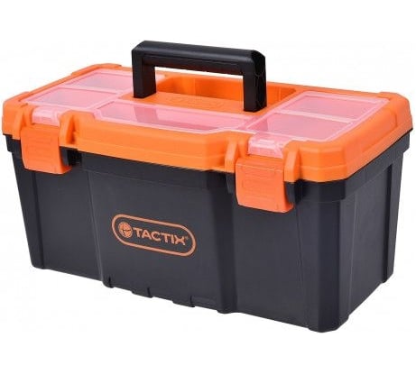 Ящик для инструмента TACTIX 16 с оранжевой крышкой 40,8x20,8x19,6 см 320101