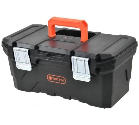 Ящик для инструмента TACTIX 23 черный с металлическими замками 58,5x30,0x26,0 см 320343