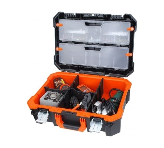 Ящик для инструмента TACTIX 19 с защитой внутренностей 52,5x38,9x19,0 см 320064