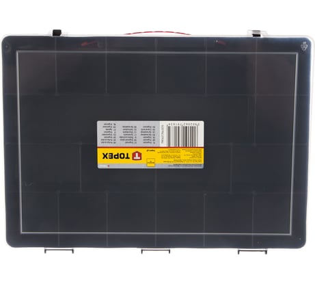Органайзер большой 36 x 25 x 5,5 см пластмассовый 18 отделений TOPEX 79R163