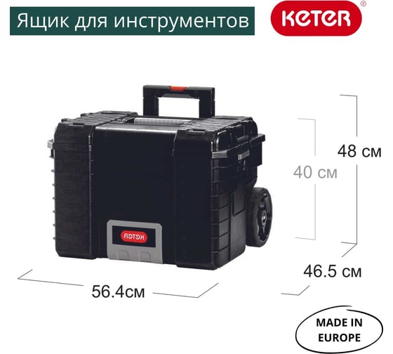 Ящик на колесах 22" Keter GEAR MOBILE CART 17200383