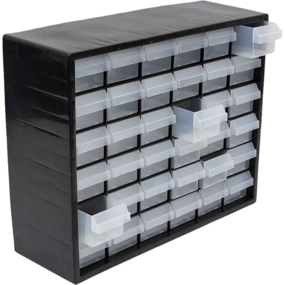 Органайзерпластиковыйсвыдвижнымиячейками36шт.GammaОМ-03639.5x13.5x32см,черный511907