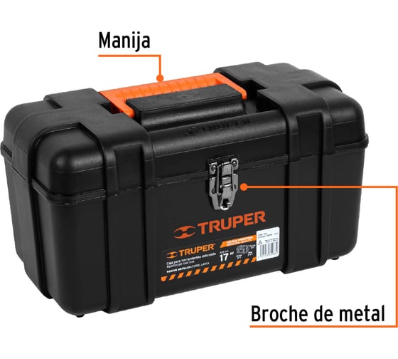 Пластиковый ящик для инструмента 17" Truper CHP-17X 19656