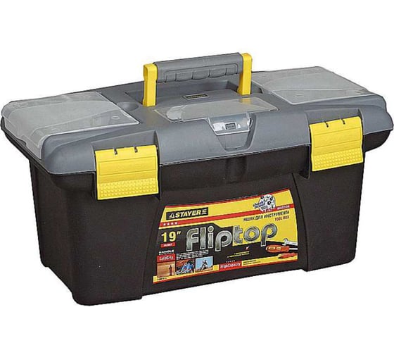 Пластмассовый ящик STAYER FLIP TOP для инструмента, 19" 2-38015-19 1