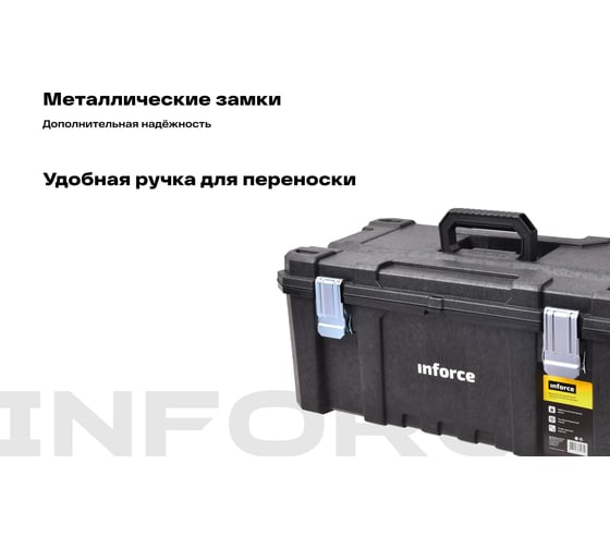 Ящик для инструмента 26" с металлическими замками Inforce 06-20-06