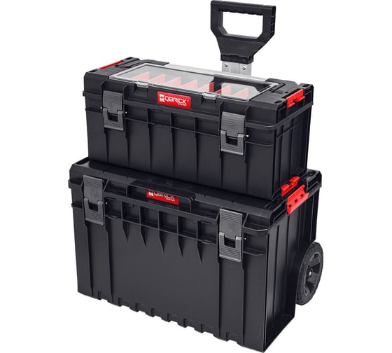 Ящик для инструментов на колесах с телескопической ручкой QBRICK SYSTEM ONE CART 2631-1