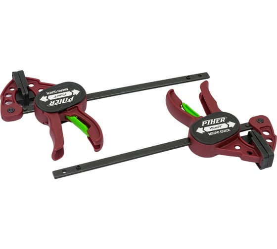 Быстрозажимная струбцина Piher Quick-Micro 10*5.5см 250N 25кг, 2шт М00016046
