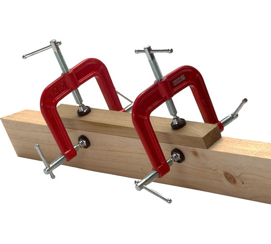 Струбцина WOODWORK трехсторонняя, 63.5 мм, усилие прижима 150 кг 4631169267278 EGC-6363
