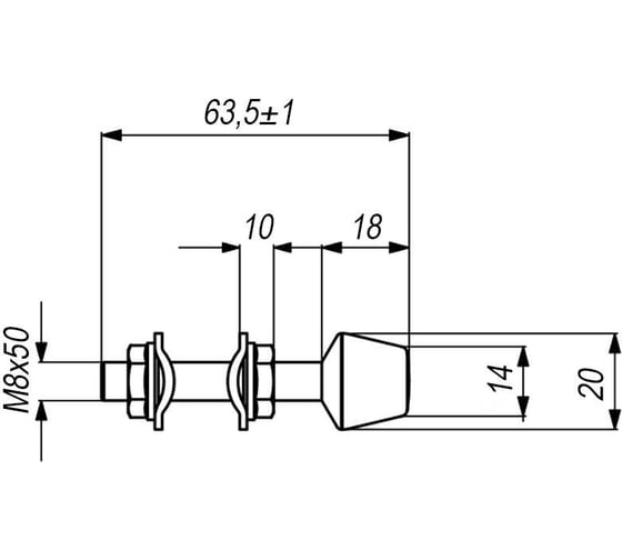 Механический горизонтальный прижим KUKAMET до 255 кг B111-3