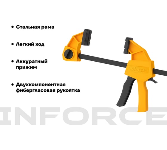 Быстрозажимная струбцина 60х600мм Inforce 06-03-36
