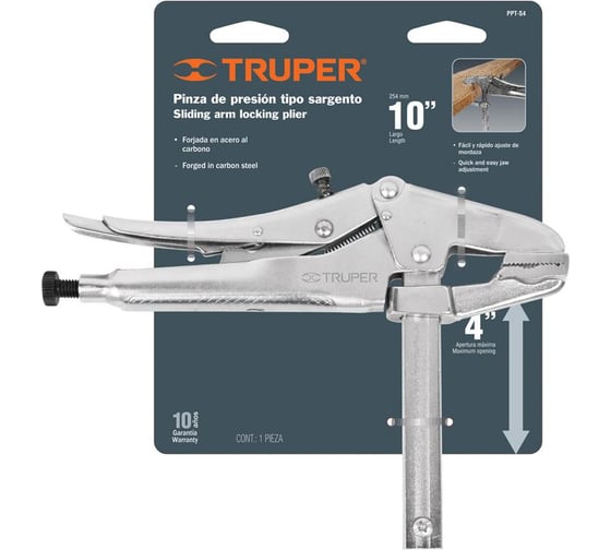 Струбцина с зажимными клещами Truper 4 PPT-S4 17467