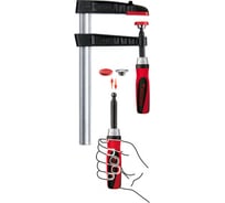 Чугунная струбцина BESSEY Tg40b8-2k 400/80, 6 кн, рейка 25x6 мм, 2к ручка BE-TG40B8-2K