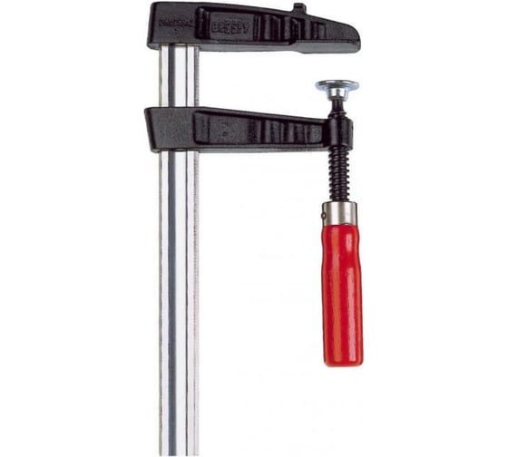 Чугунная струбцина BESSEY Tpn50s10be 500/100, 5.5 кн, рейка 27x7 мм, деревянная ручка BE-TPN50S10BE 1