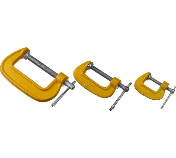Набор струбцин STAYER STANDARD тип G - 25, 50, 75мм, 3 шт, мини 3212-H3_z02