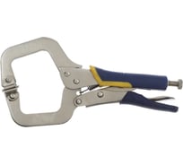 Ручной зажим ТУНДРА усиленный, точечный захват, с фиксатором, двухкомпонентные рукоятки, 220 мм 7398558 31443255