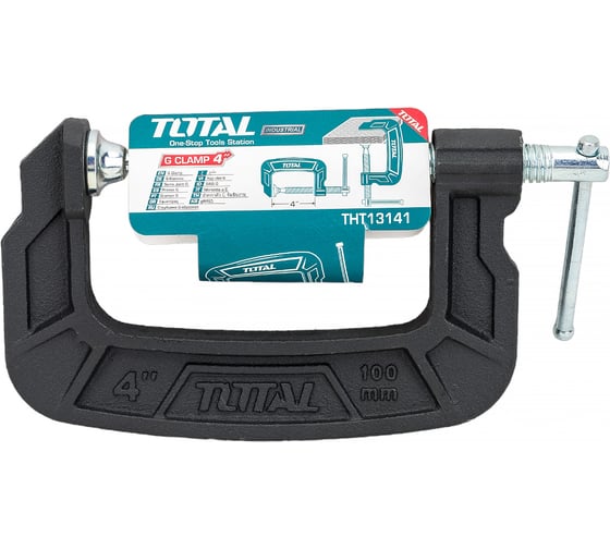 G-образная струбцина TOTAL 4” 100 мм THT13141 1
