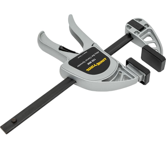 Быстрозажимная струбцина для работы одной рукой UNIQ TOOL алюминиевая, 350 кг., 150mm UTC150A