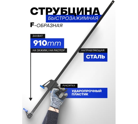 Струбцина быстрозажимная Forsage 36"(max захват-910мм) F-64295(49095)