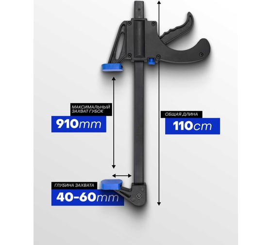 Струбцина быстрозажимная Forsage 36"(max захват-910мм) F-64295(49095)