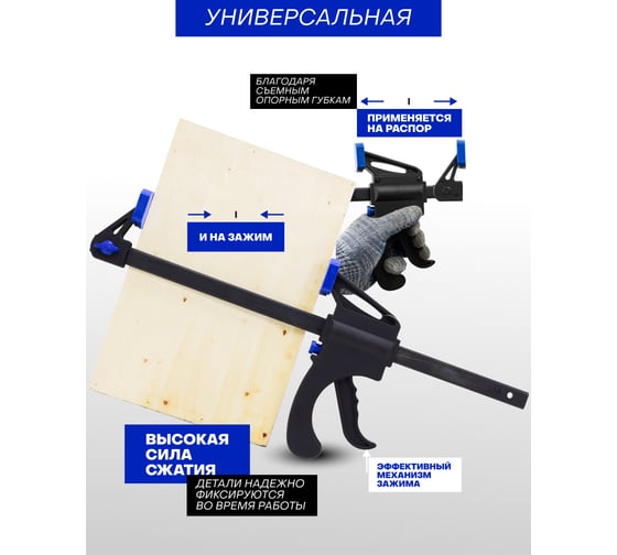 Струбцина быстрозажимная Forsage 36"(max захват-910мм) F-64295(49095)