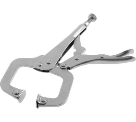 Ручной зажим ТУНДРА, точечный захват, подвижные губки, с фиксатором, 150 мм 4726217