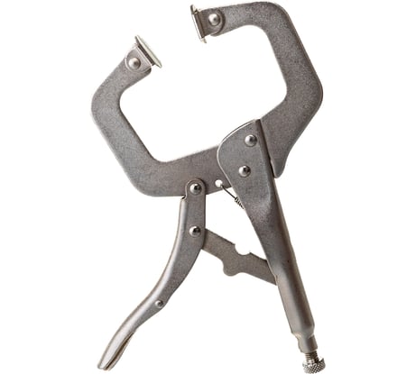 Ручной зажим ТУНДРА точечный захват, подвижные губки, с фиксатором, 275 мм 4726218