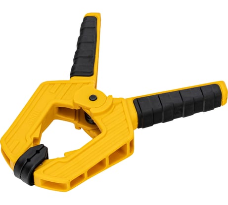 Струбцина клещеобразная, усиленная Denzel 80x60 мм, двухкомпонентные рукоятки 20797