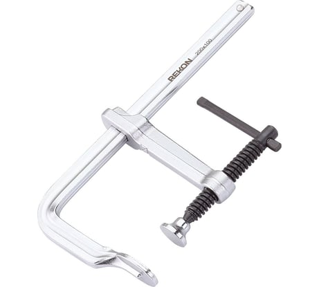 Цельнометаллическая струбцина REKON RF01-200-100 c Т-образной рукояткой 058011