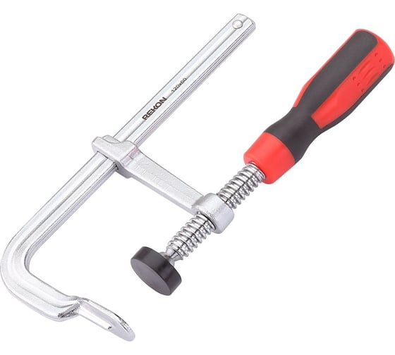 Цельнометаллическая струбцина с защитными колпачками REKON RF07-120-60 с эргономичной рукояткой из пластика 058201 1