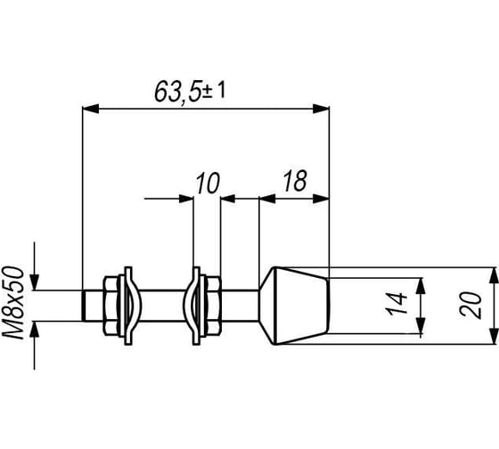 Вертикальный прижим KUKAMET со стопором до 255 кг B211-3-L