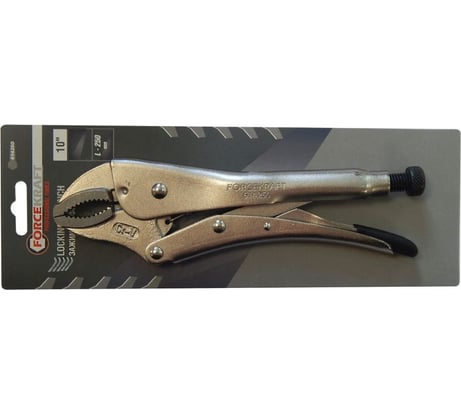 Гейферный зажим FORCEKRAFT овальные губки, Profi, 10"-250мм, в блистере 19965 FK-614250