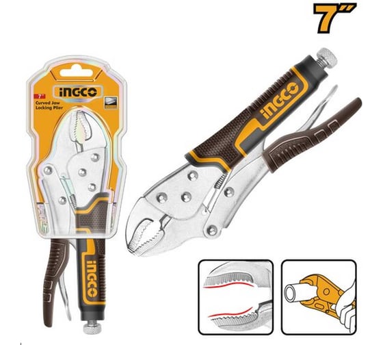 Зажимные клещи INGCO 180мм HCJLW0207