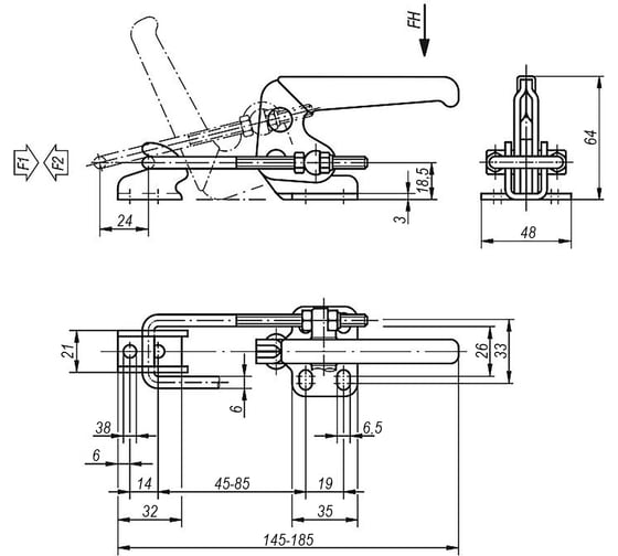 Устройство зажимное стягивающее KIPP K0080.0250N