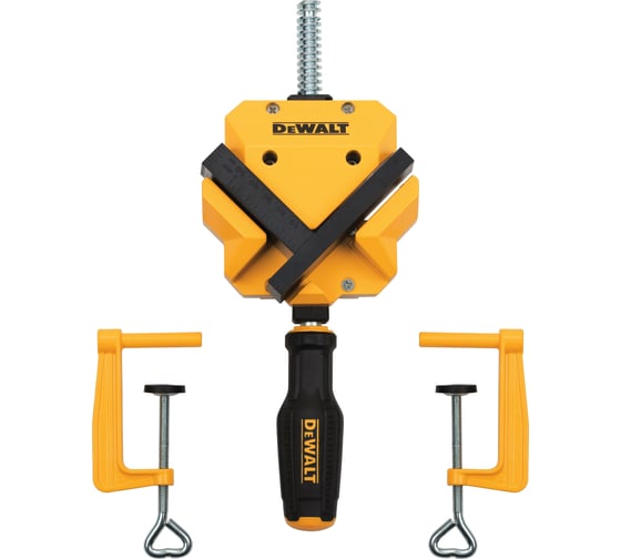 Угловая струбцина DEWALT большое усилие, 2 струбцины для крепления DWHT83853-0 1
