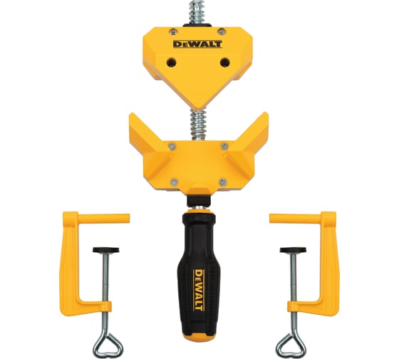 Угловая струбцина DEWALT большое усилие, 2 струбцины для крепления DWHT83853-0