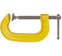 G-образная струбцина Hanskonner 100 мм/4'', чугун, оксидированный винт HK1078-01-100