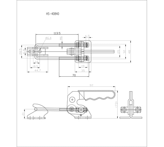 Стягивающий зажим HS CLAMP HS-40840